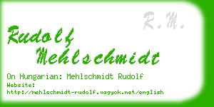 rudolf mehlschmidt business card